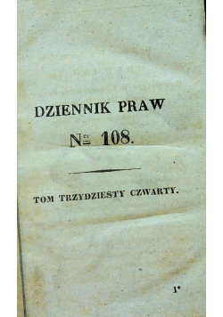 Dziennik praw tom 34 nr 108 1842 r.