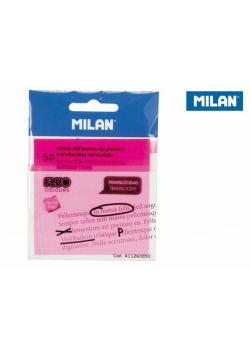 Karteczki samoprzylepne 76x76 /50K fluo róż MILAN