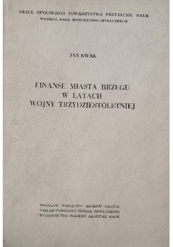 Finanse miasta Brzegu w latach wojny