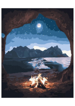 Malowanie po numerach - Ognisko w przyrodzie 40x50