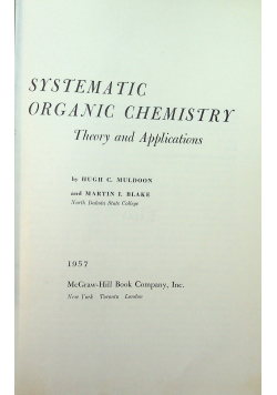 Systematic Organic Chemistry