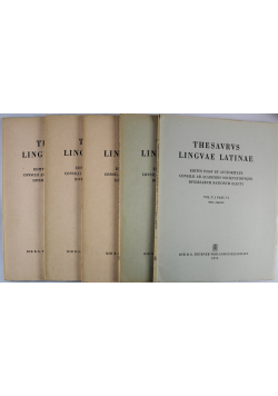 Thesavrvs lingvae latinae Vol V 1  części 4
