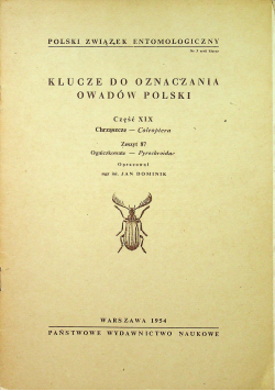Klucze do oznaczania owadów Polski Część XIX Zeszyt 87