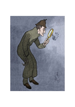 Karnet B6 z kopertą Sherlock Holmes