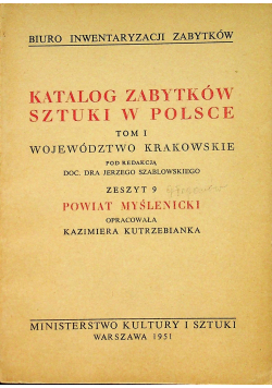 Katalog zabytków sztuki w Polsce Tom I Zeszyt 9