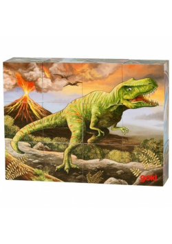 Puzzle sześcienne Dinozaury