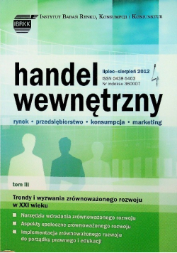 Handel wewnętrzny lipiec sierpień 2012