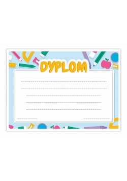 Dyplom A4 uniwersalny - Przybory 10szt
