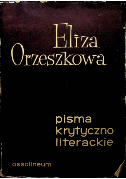 Pisma krytyczno literackie