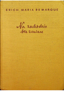 Na zachodzie bez zmian