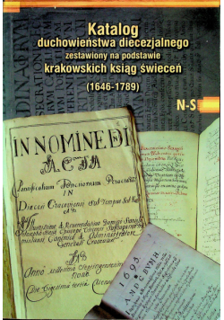 Katalog duchowieństwa diecezjalnego zestawiony na podstawie krakowskich ksiąg święceń