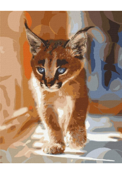 Malowanie po numerach - Mały karakal 40x50cm