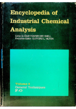Encyclopedia of Industrial Chemical Analysis Volume 2