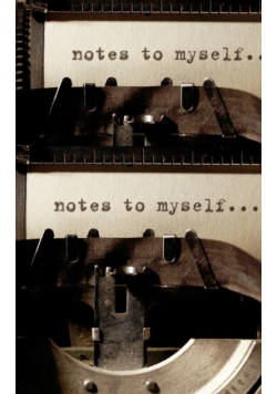 notes to my self   typewriter   style creative blank mega  journal