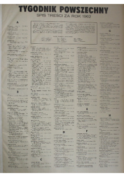 Tygodnik Powszechny nr 1 do 52 1962
