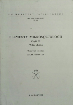 Elementy mikrosocjologii część II