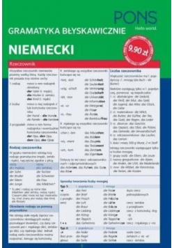 Gramatyka błyskawicznie. Niemiecki PONS