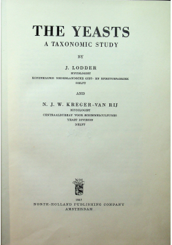 The yeasts a taxomic study