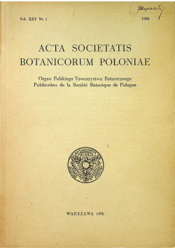 Acta societatis botanicorum poloniae