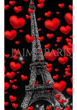 j'aime paris tour eiffel blanc journal