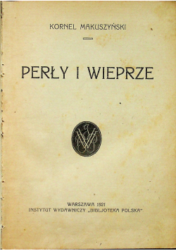 Perły i wieprze 1921 r.