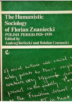 The humanistic sociology of Florian Znaniecki