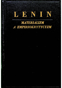 Materializm a empiriokrytycyzm 1949r