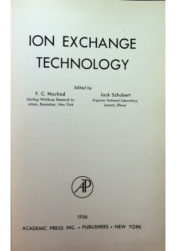 Ion exchange technology