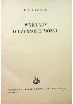 Wykłady o czynności mózgu
