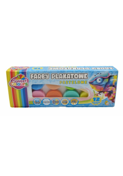 Farby plakatowe pastelowe 12 kolorów 20ml