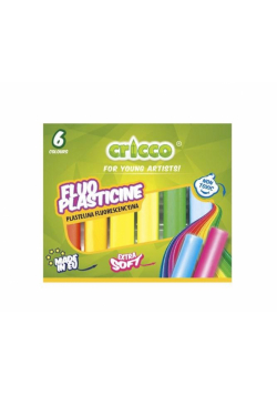 Plastelina 6 kolorów fluorescencyjna CRICCO