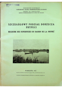 Szczegółowy podział dorzecza Prypeci 1933 r.