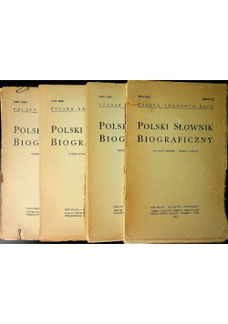 Polski słownik biograficzny Tom VIII Zeszyt 36 do 39