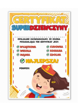 Dyplom A4 Super Dziewczyny 01 5szt