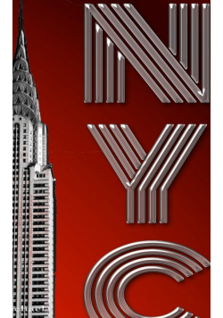 NYC Chrysler Red Creative Drawing writing Journal.