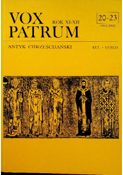 Vox Patrum Antyk Chrześcijański Nr 20 23 / 92