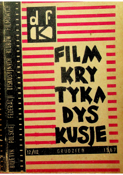 Film Krytyka dyskusje Nr 12