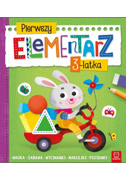 Pierwszy elementarz 3-latka Nauka zabawa wycinanki naklejki piosenki