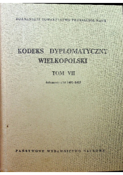 Kodeks dyplomatyczny Wielkopolski tom VII