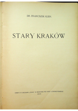 Stary Kraków 1936 r