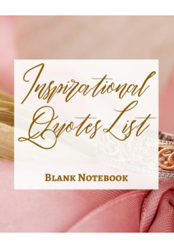 Inspirational Quotes List - Blank Notebook - Write It Down - Pastel Rose Gold Pink - Abstract Modern Contemporary Art