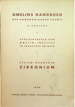 Gmelins Handbuch der anorganischen chemie 42