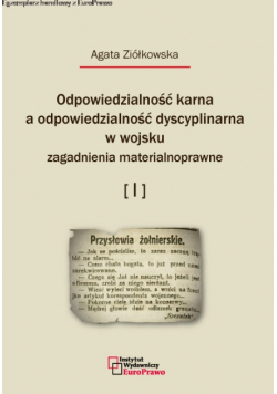 Odpowiedzialność karna dyscyplinarna w wojsku
