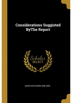 Considerations Suggisted ByThe Report