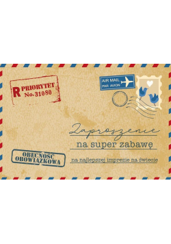 Zaproszenie ZA-82 (10szt.)