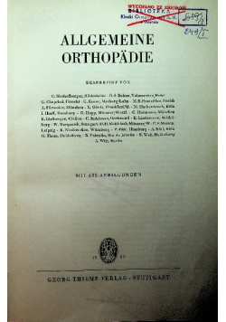 Allgemeine orthopedie
