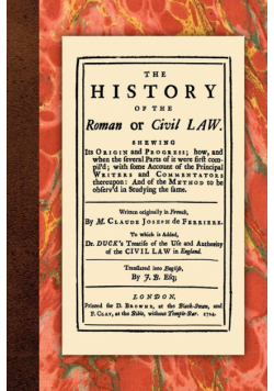 The History of the Roman or Civil Law