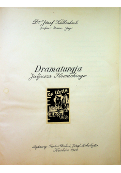 Dramaturgja Juljusza Słowackiego 1926
