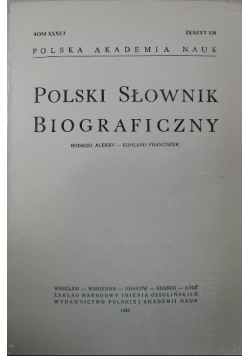 Polski słownik biograficzny tom XXXI zeszyt 130
