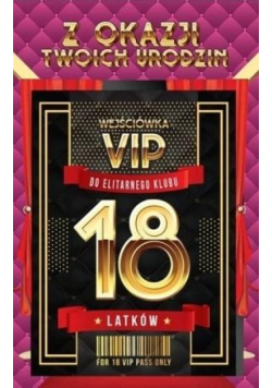 Karnet Urodziny 18 VIP - 02